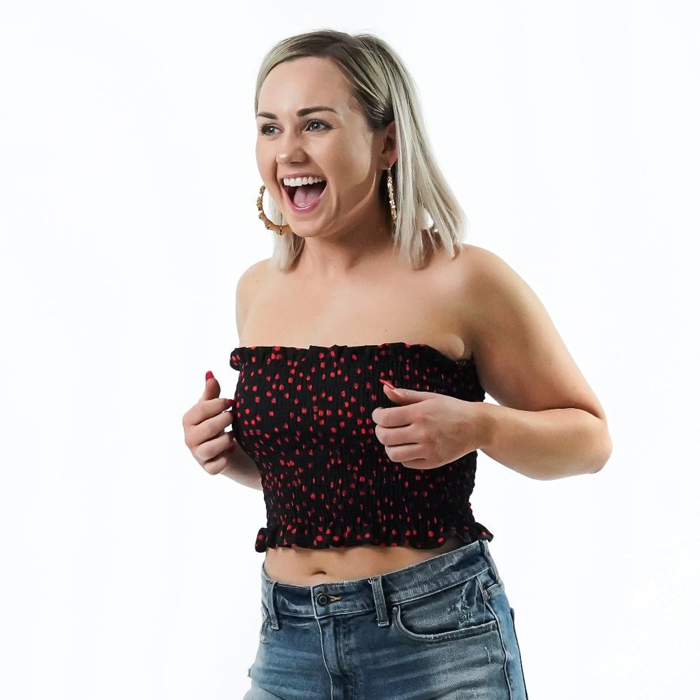 Red Polka Dot Tube Top!